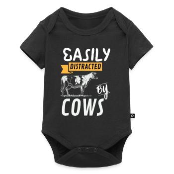 Farm Animal Farmer Funny Farmer Gift Cow - Baby Premium short-sleeve bodysuit - black - Front