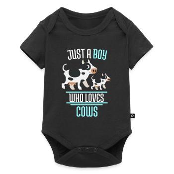 Farmer Farmer Farm Animal Boy Gift Cow - Baby Premium short-sleeve bodysuit - black - Front