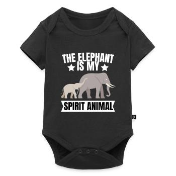 Zoo animal lover Africa animal gift elephant - Baby Premium short-sleeve bodysuit - black - Front