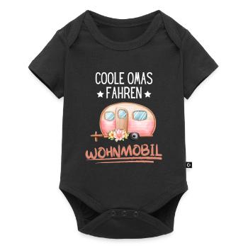 Camper Frauen Lustiges Geschenk Camping Oma - Baby Premium Kurzarmbody - Schwarz - Vorne