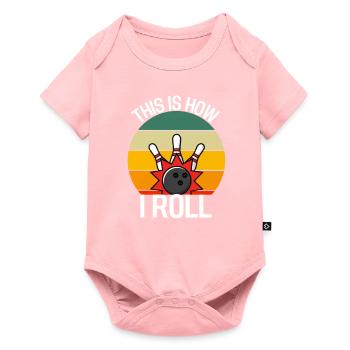 Bowling Player Funny Gift Retro Bowling - Baby Premium short-sleeve bodysuit - rose - Front