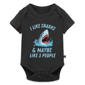 Ocean Animal Lovers Predator Funny Gift Shark - Body à manches courtes Premium Bébé - noir - Devant