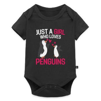 Antarctica Animal Lovers Girl Gift Penguin - Baby Premium short-sleeve bodysuit - black - Front