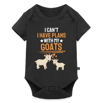 Fermier d’animaux de ferme Cadeau Funny Chèvre - Body à manches courtes Premium Bébé - noir - Devant