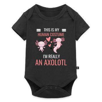 Axolotl Costume Party Salamandre Cadeau Axolotl - Body à manches courtes Premium Bébé - noir - Devant