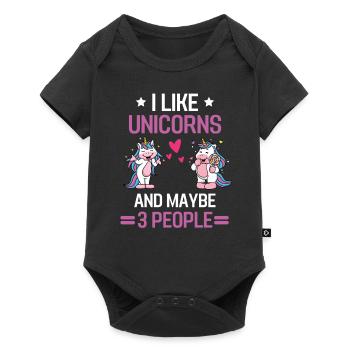 Fantasy Animal Magical Creature Gift Unicorn - Baby Premium short-sleeve bodysuit - black - Front