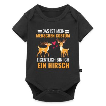 Hirsch Kostüm Waldbewohner Geschenk Wald Hirsch - Baby Premium Kurzarmbody - Schwarz - Vorne