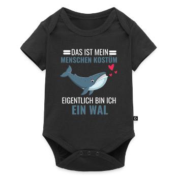 Killerwal Kostüm Meeresbewohner Geschenk Wal - Baby Premium Kurzarmbody - Schwarz - Vorne