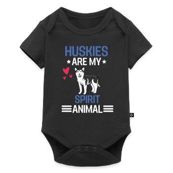 Dog Lovers Dogs Funny Gift Husky - Baby Premium short-sleeve bodysuit - black - Front