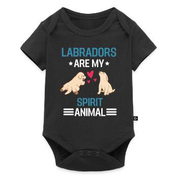 Dog Owner Dogs Gift Funny Labrador - Body à manches courtes Premium Bébé - noir - Devant