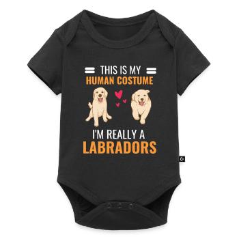 Labrador Costume Party Dogs Gift Labrador - Baby Premium short-sleeve bodysuit - black - Front