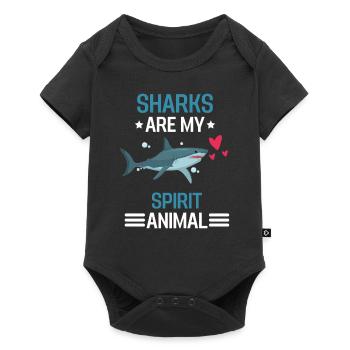 Ocean Animal Lovers Predator Gift Drôle de requin - Body à manches courtes Premium Bébé - noir - Devant