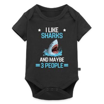 Ocean Animal Predator Sea Animal Gift Shark - Baby Premium short-sleeve bodysuit - black - Front