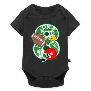 Fußball 8. Geburtstagsparty Nummer 8 - 8 Jahre - Baby Premium Kurzarmbody - Schwarz - Vorne