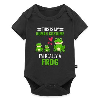 Frog Costume Party Toad Animal Gift Frog - Baby Premium short-sleeve bodysuit - black - Front