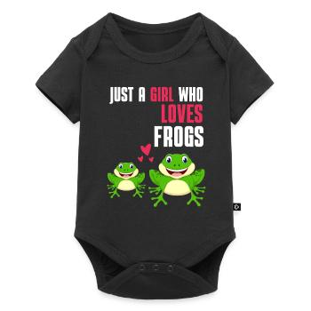 Amphibians Frog Lover Girl Gift Frog - Baby Premium short-sleeve bodysuit - black - Front