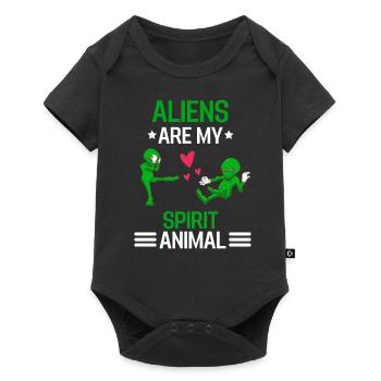 Alien Sci Fi UFO Gift Funny Alien - Baby Premium short-sleeve bodysuit - black - Front