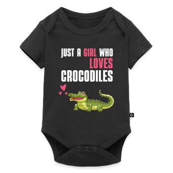 Alligator Fille Animal Prédateur Cadeau Crocodile - Body à manches courtes Premium Bébé - noir - Devant