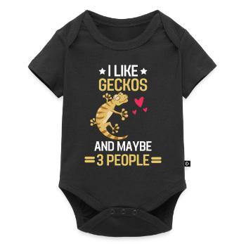 Reptile Lizard Animal Gift Funny Gecko - Baby Premium short-sleeve bodysuit - black - Front