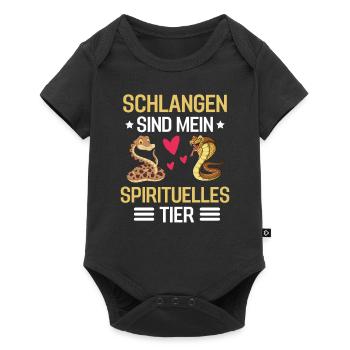 Haustier Reptilien Raubtier Geschenk Schlange - Baby Premium Kurzarmbody - Schwarz - Vorne