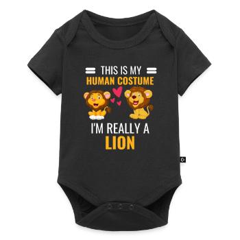 Lion Costume Party Africa Zoo Animal Gift Lion - Baby Premium short-sleeve bodysuit - black - Front