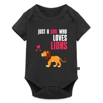 Afrique Amoureux des animaux Lion Fille Cadeau Lion Lion - Body à manches courtes Premium Bébé - noir - Devant