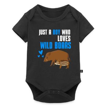 Wild Boar Young Forest Animal Gift Wild Boar - Baby Premium short-sleeve bodysuit - black - Front