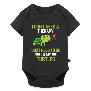 Animal marin Océan Animal Cadeau Tortue - Body à manches courtes Premium Bébé - noir - Devant