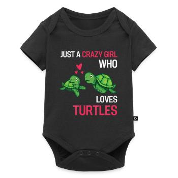 Créatures marines Fille Cadeau Tortue - Body à manches courtes Premium Bébé - noir - Devant