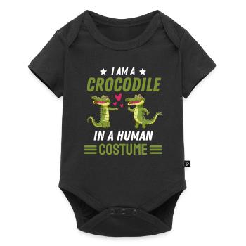 Crocodile Costume Party Alligator Cadeau Crocodile - Body à manches courtes Premium Bébé - noir - Devant