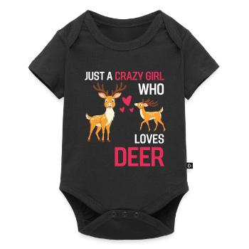 Red Deer Forest Animal Girl Gift Deer - Baby Premium short-sleeve bodysuit - black - Front