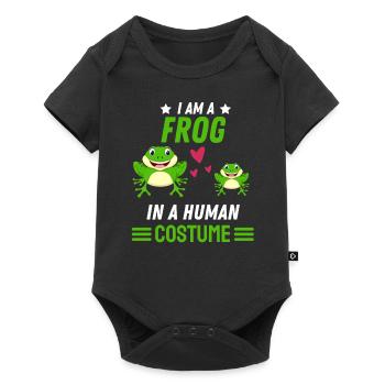 Frog Costume Party Amphibians Gift Frog - Baby Premium short-sleeve bodysuit - black - Front