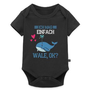Schwertwal Meeresbewohner Geschenk Lustiges Wal - Baby Premium Kurzarmbody - Schwarz - Vorne