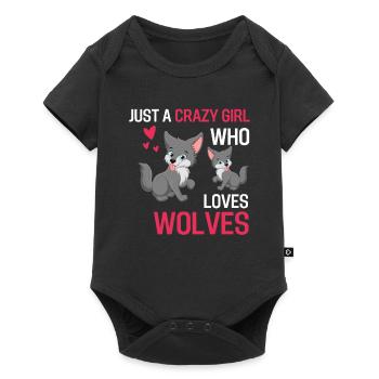 Predator Wolves Girl Forest Animal Gift Wolf - Baby Premium short-sleeve bodysuit - black - Front