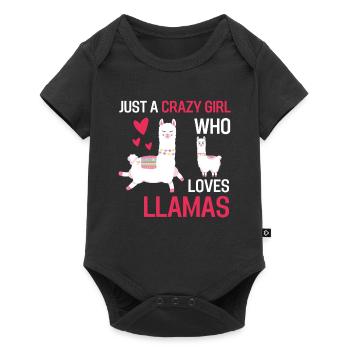 Alpaga Animal Lovers Fille Cadeau Lama - Body à manches courtes Premium Bébé - noir - Devant