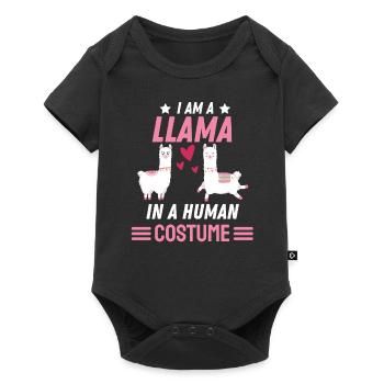 Lama Costume Party Alpaga Cadeau Drôle Lama - Body à manches courtes Premium Bébé - noir - Devant
