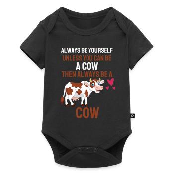 Farm Animal Lovers Cadeau Funny Cow - Body à manches courtes Premium Bébé - noir - Devant
