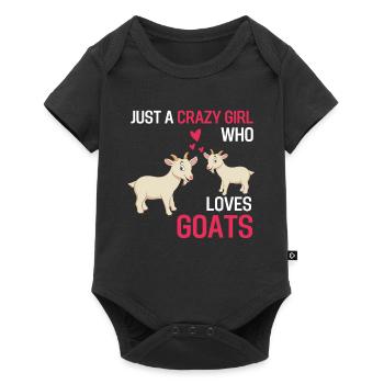 Fermier Fermier Fille Cadeau Chèvre - Body à manches courtes Premium Bébé - noir - Devant