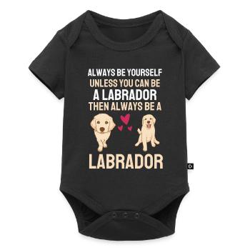 Propriétaires de chiens Chiens Cadeau drôle Labrador - Body à manches courtes Premium Bébé - noir - Devant