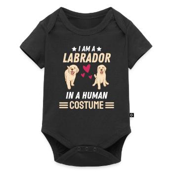 Labrador Costume Party Dogs Gift Labrador - Baby Premium short-sleeve bodysuit - black - Front