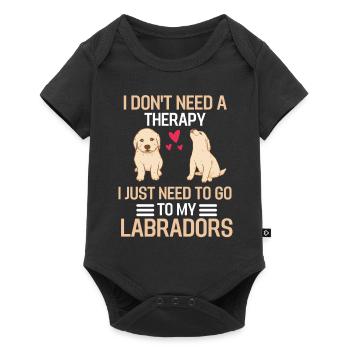 Dog Therapy Dog Lovers Gift Labrador - Baby Premium short-sleeve bodysuit - black - Front