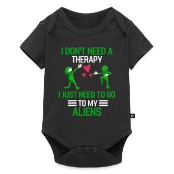 Alien Thérapie Extraterrestre Cadeau Alien - Body à manches courtes Premium Bébé - noir - Devant