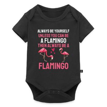 Exotic Animal Bird Gift Funny Flamingo - Baby Premium short-sleeve bodysuit - black - Front