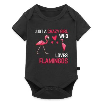 Tropical Bird Animal Girl Gift Flamingo - Baby Premium short-sleeve bodysuit - black - Front