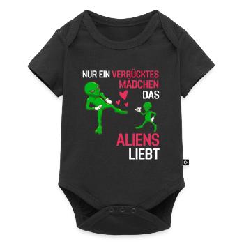 Science Fiction Alien Mädchen Geschenk Alien - Baby Premium Kurzarmbody - Schwarz - Vorne