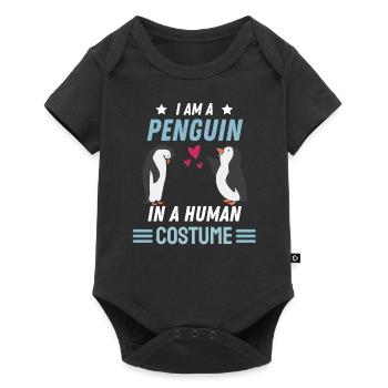 Penguin Costume Zoo Animal Gift Funny Penguin - Baby Premium short-sleeve bodysuit - black - Front