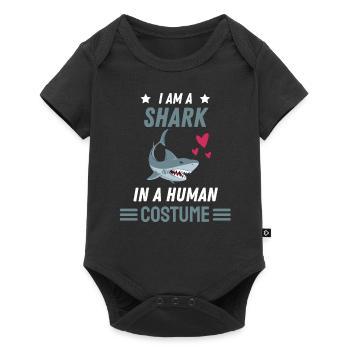 Ocean Animal Shark Costume Gift Funny Shark - Baby Premium short-sleeve bodysuit - black - Front