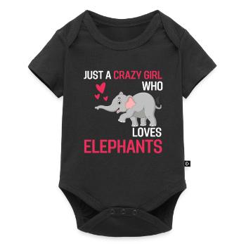 Africa Zoo Animal Lovers Girl Gift Elephant - Baby Premium short-sleeve bodysuit - black - Front