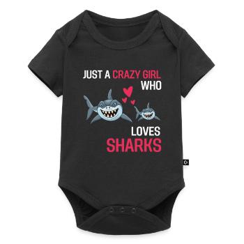 Haillover Ocean Animal Girl Gift Shark - Baby Premium short-sleeve bodysuit - black - Front
