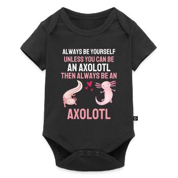 Mexican Salamander Gift Funny Axolotl - Baby Premium short-sleeve bodysuit - black - Front